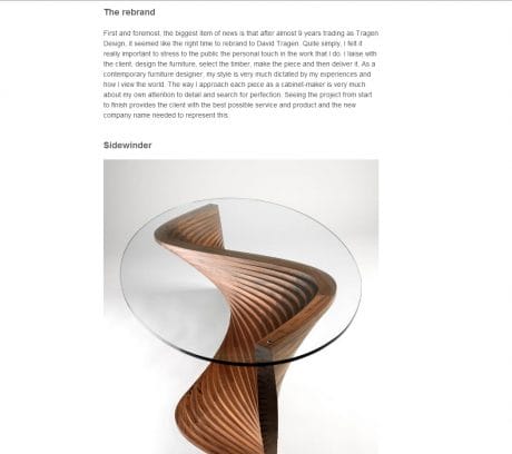 The latest bespoke handmade furniture news
