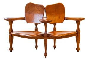 Gaudi bespoke double chair commissioned for Casa Batllo